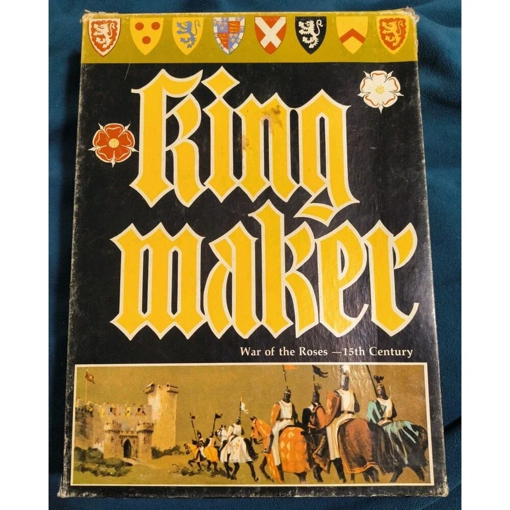 1976 KING MAKER War Of The Roses Bookcase Board Game Avalon Hill 100% Complete